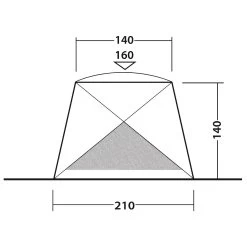 Outwell Beach Shelter Compton - Strandmuschel -Sportausrüstung outwell beach shelter compton strandmuschel detail 3