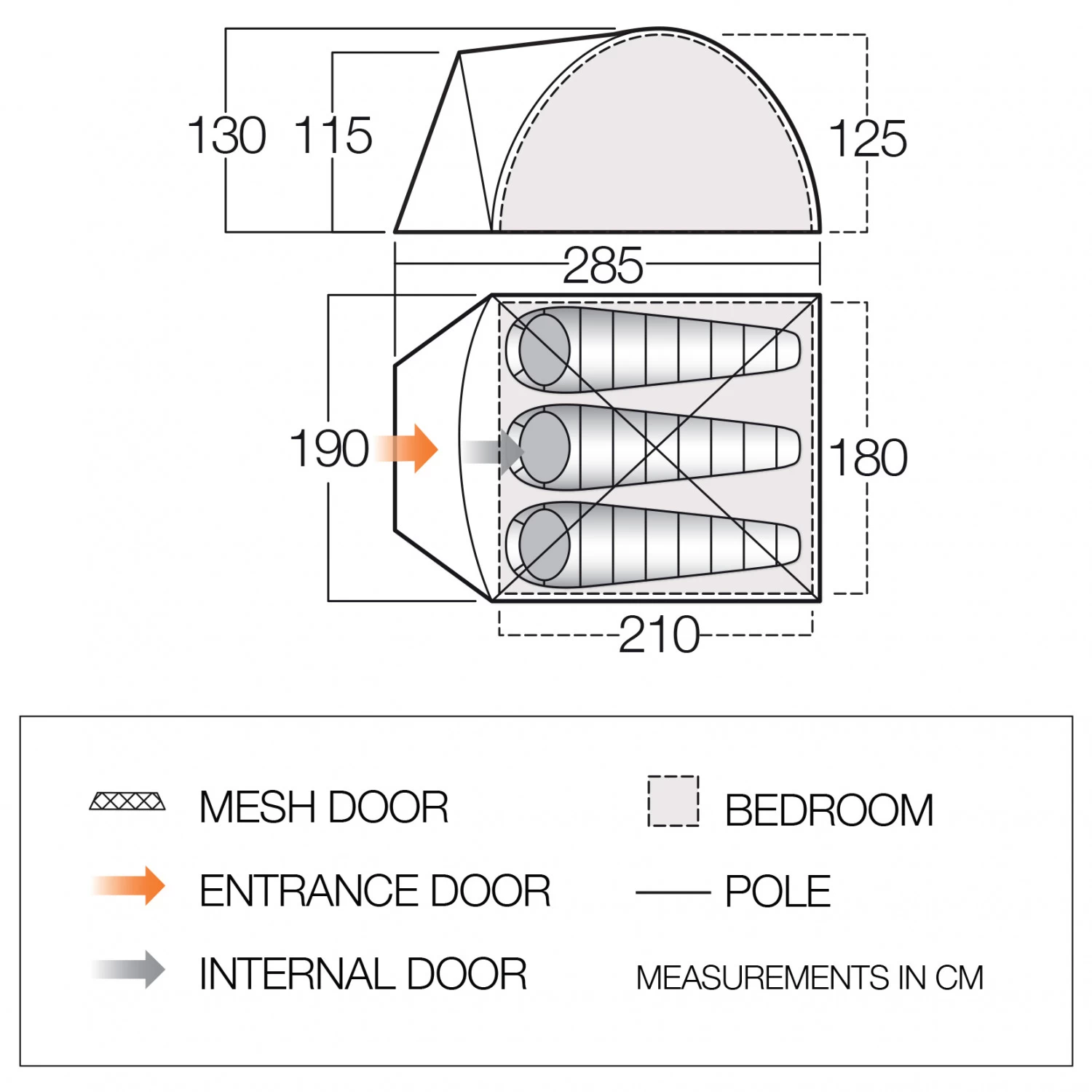 Vango Tay 300 - 3-Personen Zelt 2 Vango Tay 300 - 3-Personen Zelt – Bild 2