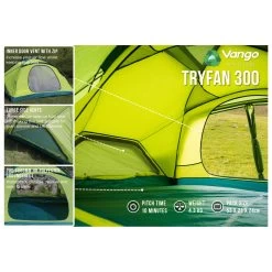 Vango Tryfan 300 - 3-Personen Zelt -Sportausrüstung vango tryfan 300 3 personen zelt detail 3