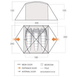 Vango Tryfan 300 - 3-Personen Zelt -Sportausrüstung vango tryfan 300 3 personen zelt detail 7